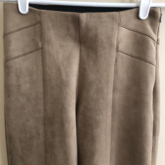 ZARA suede beige pants NWOT - Picture 3 of 3